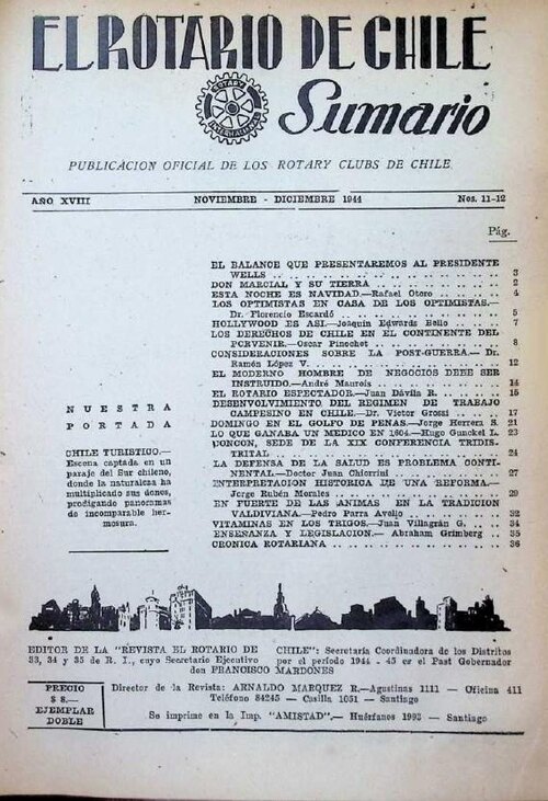 Portada de Noviembre – Diciembre 1944