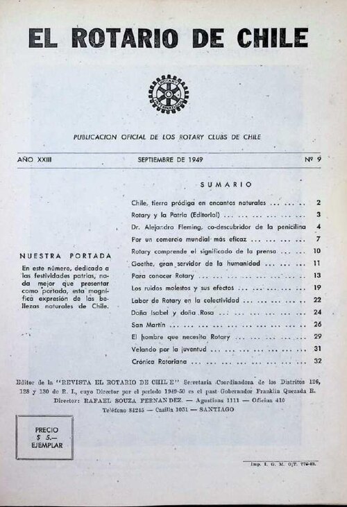Portada de Septiembre 1949