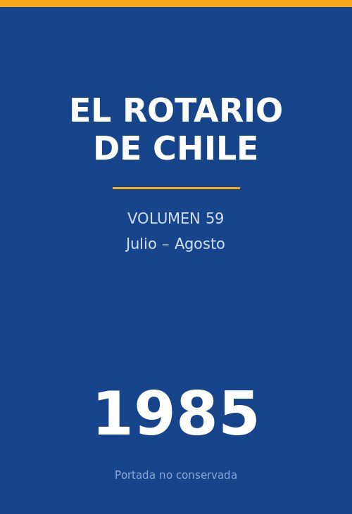 Portada de Julio – Agosto 1985